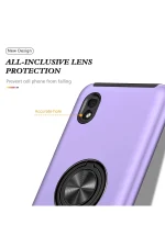 Newface Samsung Galaxy A01 Core Kılıf Elit Yüzüklü Kapak - Mor - Görsel 2