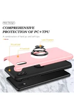 Newface Samsung Galaxy A01 Core Kılıf Elit Yüzüklü Kapak - Pembe - Görsel 2