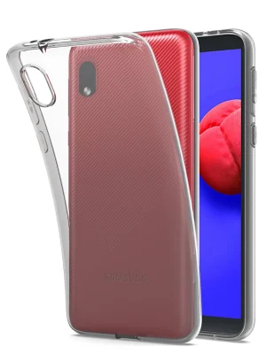Newface Samsung Galaxy A01 Core Kılıf Lüx Şeffaf Silikon