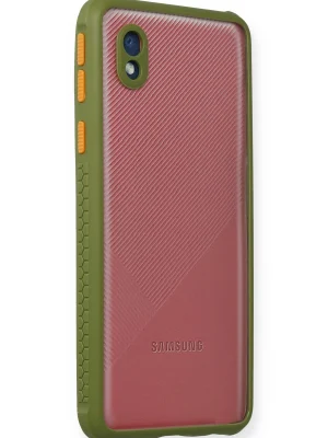 Newface Samsung Galaxy A01 Core Kılıf Miami Şeffaf Silikon - Yeşil