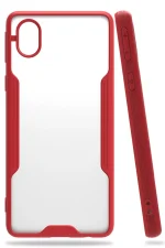 Newface Samsung Galaxy A01 Core Kılıf Platin Silikon - Kırmızı