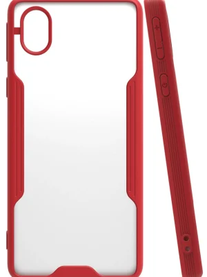 Newface Samsung Galaxy A01 Core Kılıf Platin Silikon - Kırmızı
