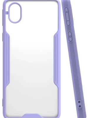 Newface Samsung Galaxy A01 Core Kılıf Platin Silikon - Lila