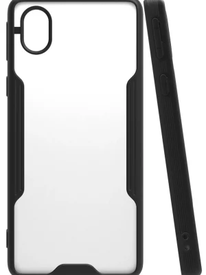 Newface Samsung Galaxy A01 Core Kılıf Platin Silikon - Siyah