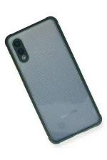 Newface Samsung Galaxy A02 Kılıf Miami Şeffaf Silikon - Koyu Yeşil - Görsel 3