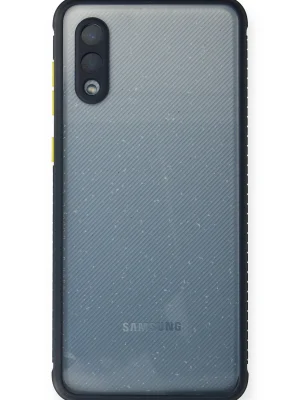 Newface Samsung Galaxy A02 Kılıf Miami Şeffaf Silikon - Lacivert