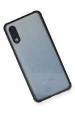 Newface Samsung Galaxy A02 Kılıf Miami Şeffaf Silikon - Siyah - Görsel 3