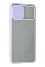 Newface Samsung Galaxy A02 Kılıf Palm Buzlu Kamera Sürgülü Silikon - Lila - Görsel 3