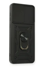 Newface Samsung Galaxy A02 Kılıf Pars Lens Yüzüklü Silikon - Siyah - Görsel 4