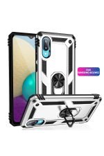 Newface Samsung Galaxy A02 Kılıf Sofya Yüzüklü Silikon Kapak - Gümüş - Görsel 2