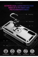 Newface Samsung Galaxy A02 Kılıf Sofya Yüzüklü Silikon Kapak - Gümüş - Görsel 6