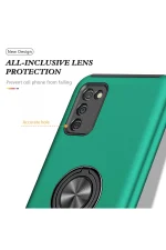 Newface Samsung Galaxy A02S Kılıf Elit Yüzüklü Kapak - Yeşil - Görsel 4