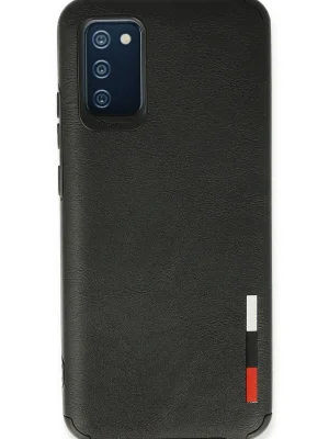 Newface Samsung Galaxy A02S Kılıf Loop Deri Silikon - Siyah