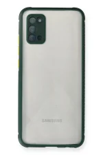 Newface Samsung Galaxy A02S Kılıf Miami Şeffaf Silikon - Koyu Yeşil
