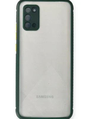 Newface Samsung Galaxy A02S Kılıf Miami Şeffaf Silikon - Koyu Yeşil