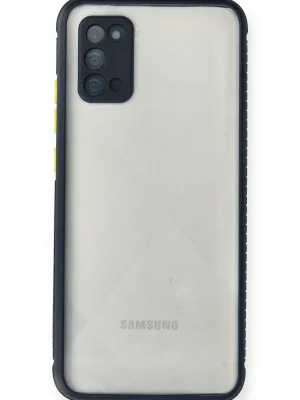Newface Samsung Galaxy A02S Kılıf Miami Şeffaf Silikon - Lacivert