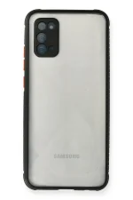 Newface Samsung Galaxy A02S Kılıf Miami Şeffaf Silikon - Siyah