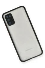 Newface Samsung Galaxy A02S Kılıf Miami Şeffaf Silikon - Siyah - Görsel 3