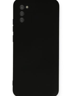 Newface Samsung Galaxy A03S Kılıf Nano içi Kadife  Silikon - Siyah