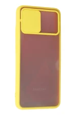 Newface Samsung Galaxy A02S Kılıf Palm Buzlu Kamera Sürgülü Silikon - Sarı - Görsel 3