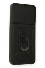 Newface Samsung Galaxy A02S Kılıf Pars Lens Yüzüklü Silikon - Siyah - Görsel 2