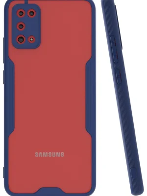 Newface Samsung Galaxy A02S Kılıf Platin Silikon - Lacivert