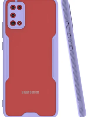 Newface Samsung Galaxy A02S Kılıf Platin Silikon - Lila