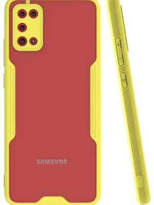 Newface Samsung Galaxy A02S Kılıf Platin Silikon - Sarı