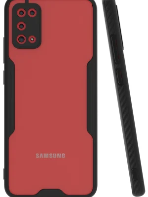 Newface Samsung Galaxy A02S Kılıf Platin Silikon - Siyah