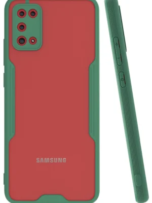 Newface Samsung Galaxy A02S Kılıf Platin Silikon - Yeşil