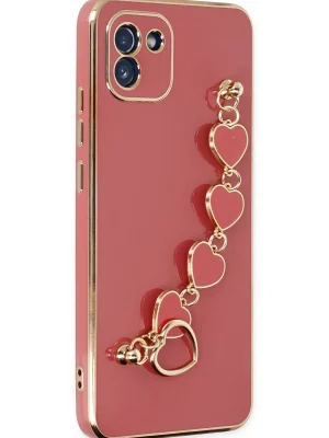 Newface Samsung Galaxy A03 Kılıf Esila Silikon - Kırmızı