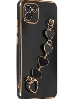 Newface Samsung Galaxy A03 Kılıf Esila Silikon - Siyah