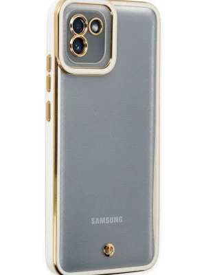 Newface Samsung Galaxy A03 Kılıf Liva Lens Silikon - Beyaz