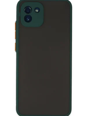 Newface Samsung Galaxy A03 Kılıf Montreal Silikon Kapak - Yeşil