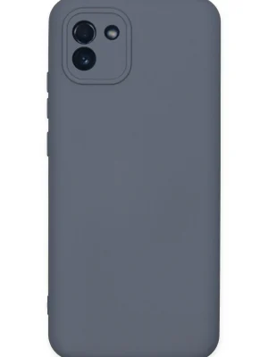 Newface Samsung Galaxy A03 Kılıf Nano içi Kadife Silikon - Gri