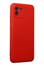 Newface Samsung Galaxy A03 Kılıf Nano içi Kadife Silikon - Kırmızı - Görsel 2