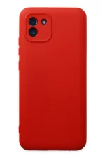 Newface Samsung Galaxy A03 Kılıf Nano içi Kadife Silikon - Kırmızı