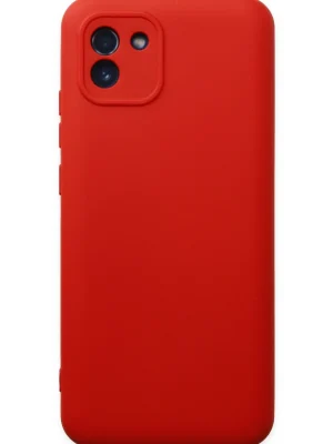 Newface Samsung Galaxy A03 Kılıf Nano içi Kadife Silikon - Kırmızı