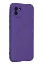Newface Samsung Galaxy A03 Kılıf Nano içi Kadife Silikon - Mor - Görsel 2