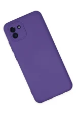 Newface Samsung Galaxy A03 Kılıf Nano içi Kadife Silikon - Mor - Görsel 3