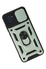 Newface Samsung Galaxy A03 Kılıf Pars Lens Yüzüklü Silikon - Yeşil - Görsel 3