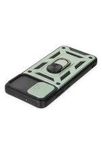 Newface Samsung Galaxy A03 Kılıf Pars Lens Yüzüklü Silikon - Yeşil - Görsel 5