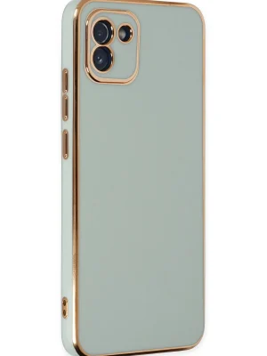 Newface Samsung Galaxy A03 Kılıf Volet Silikon - Açık Yeşil