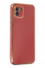 Newface Samsung Galaxy A03 Kılıf Volet Silikon - Kırmızı