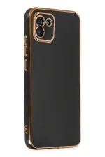 Newface Samsung Galaxy A03 Kılıf Volet Silikon - Siyah