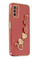 Newface Samsung Galaxy A03S Kılıf Esila Silikon - Kırmızı