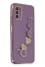 Newface Samsung Galaxy A03S Kılıf Esila Silikon - Mor - Görsel 3