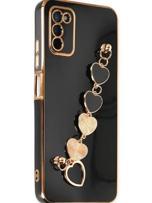 Newface Samsung Galaxy A03S Kılıf Esila Silikon - Siyah