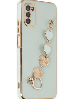 Newface Samsung Galaxy A03S Kılıf Esila Silikon - Su Yeşili