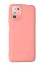 Newface Samsung Galaxy A03S Kılıf Lansman Glass Kapak - Pembe - Görsel 2
